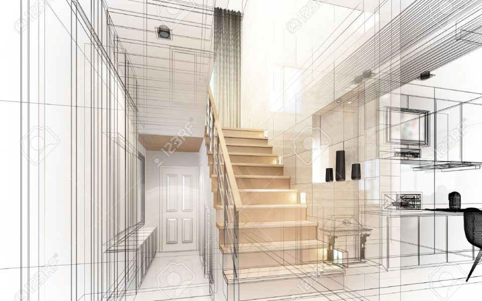 40904846-sketch-design-of-stair-hall-3dwire-frame-render 40904846-sketch-design-of-stair-hall-3dwire-frame-render
